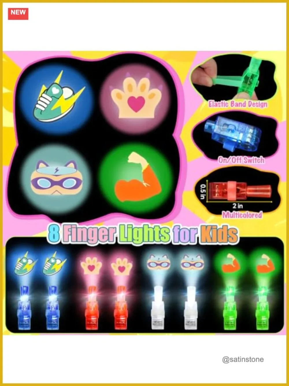 Kids Cat Capes Dress Up Set - 4 Capes, 4 Masks, 8 Finger Lights, Halloween